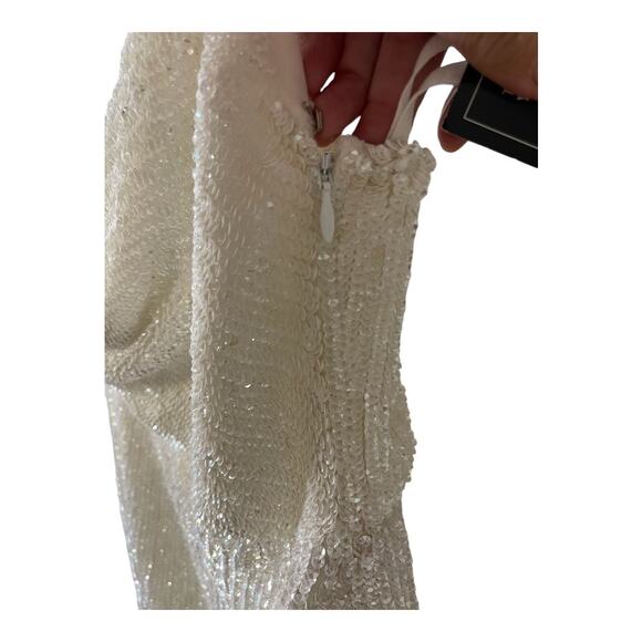 Retrofete Katya Maxi Dress Sequin Embellished Moonglow Bridal Wedding Gown Sz M - Picture 7 of 15